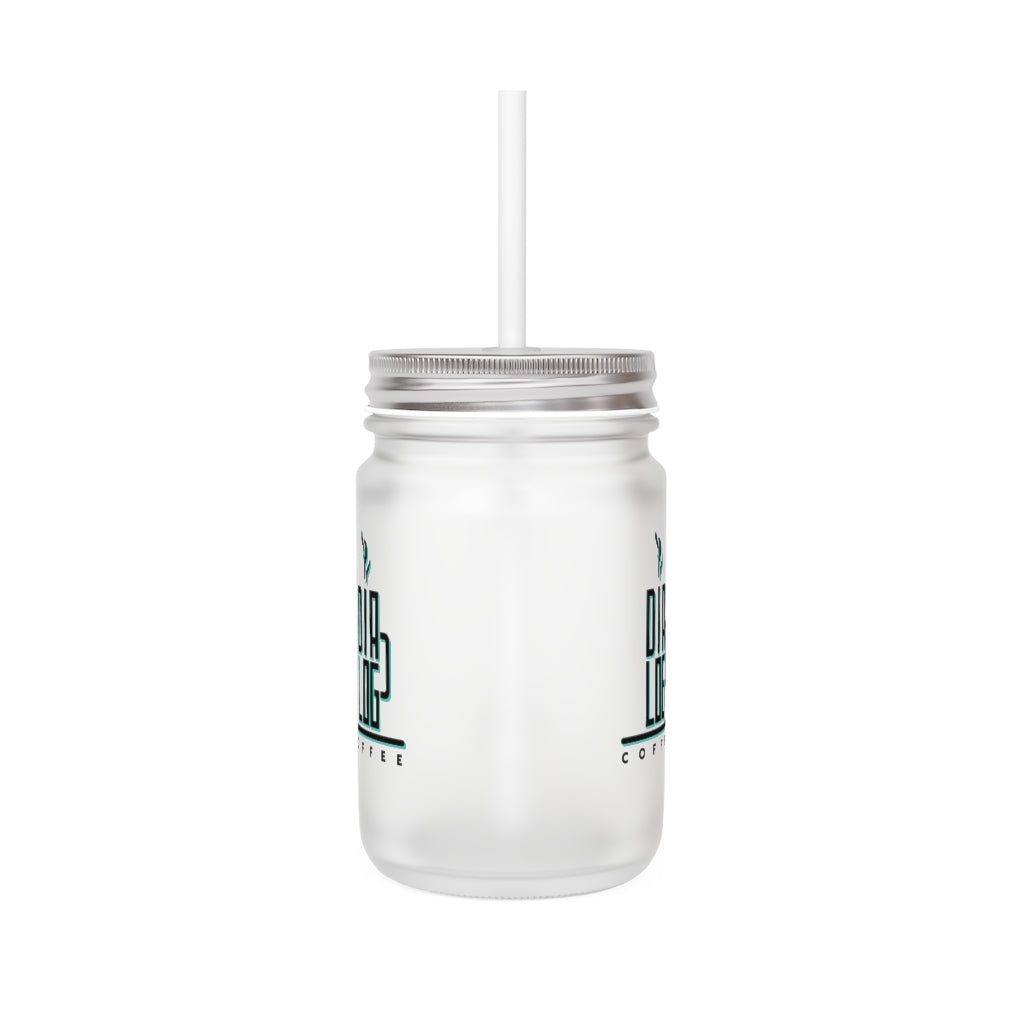 Dia-Log Coffee Blue Mason Jar