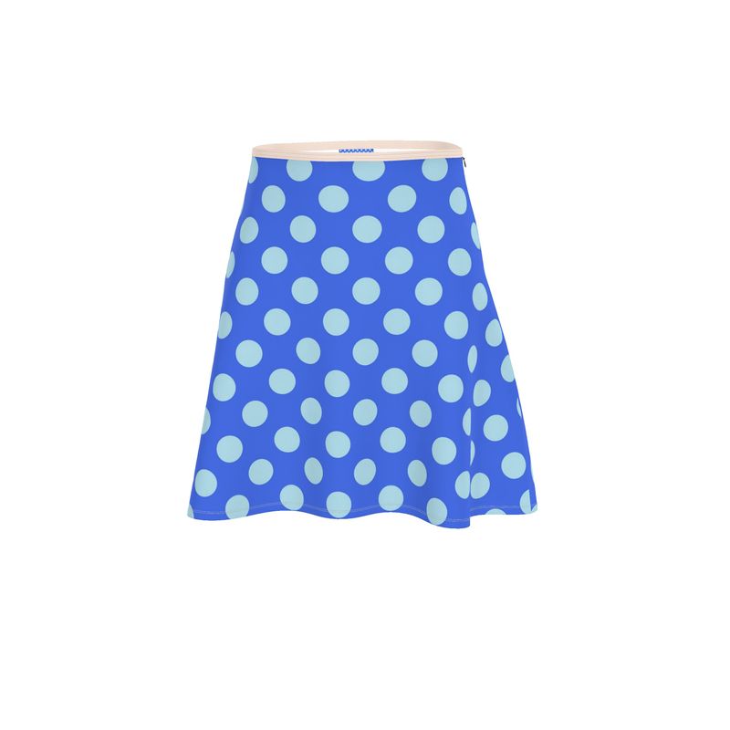 Polka Dot Flared Skirt