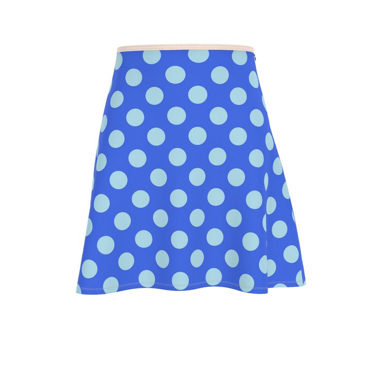 Polka Dot Flared Skirt