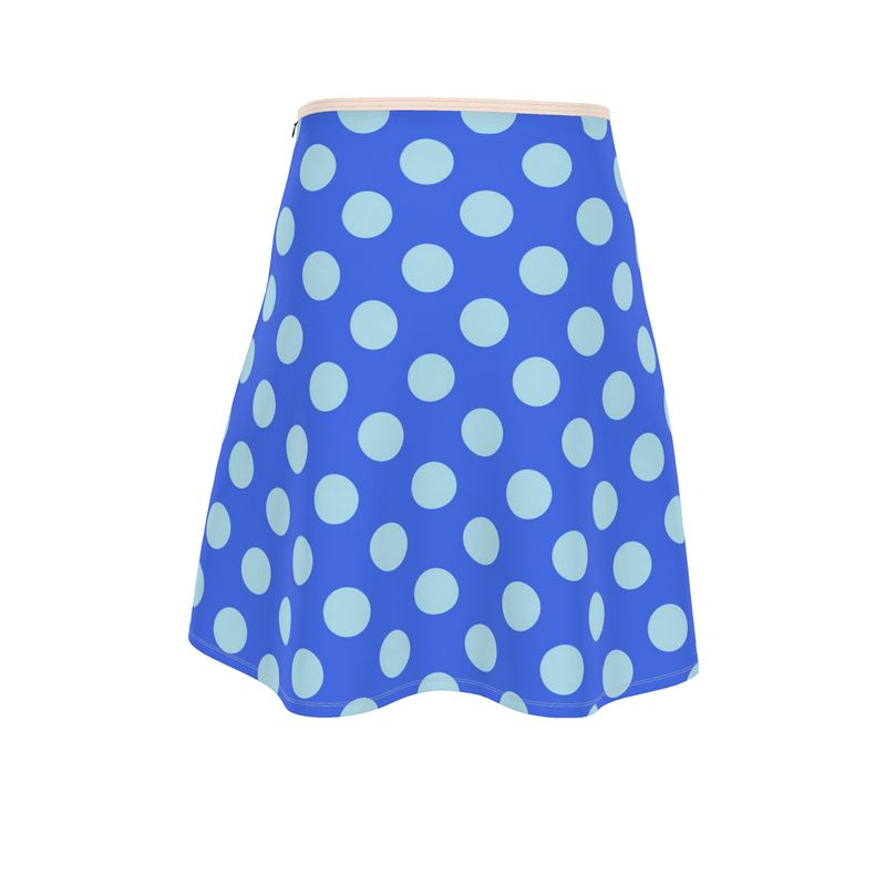 Polka Dot Flared Skirt