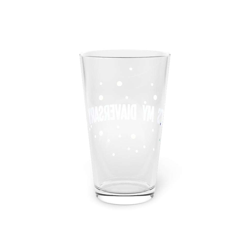 Diaversary Pint Glass, 16oz
