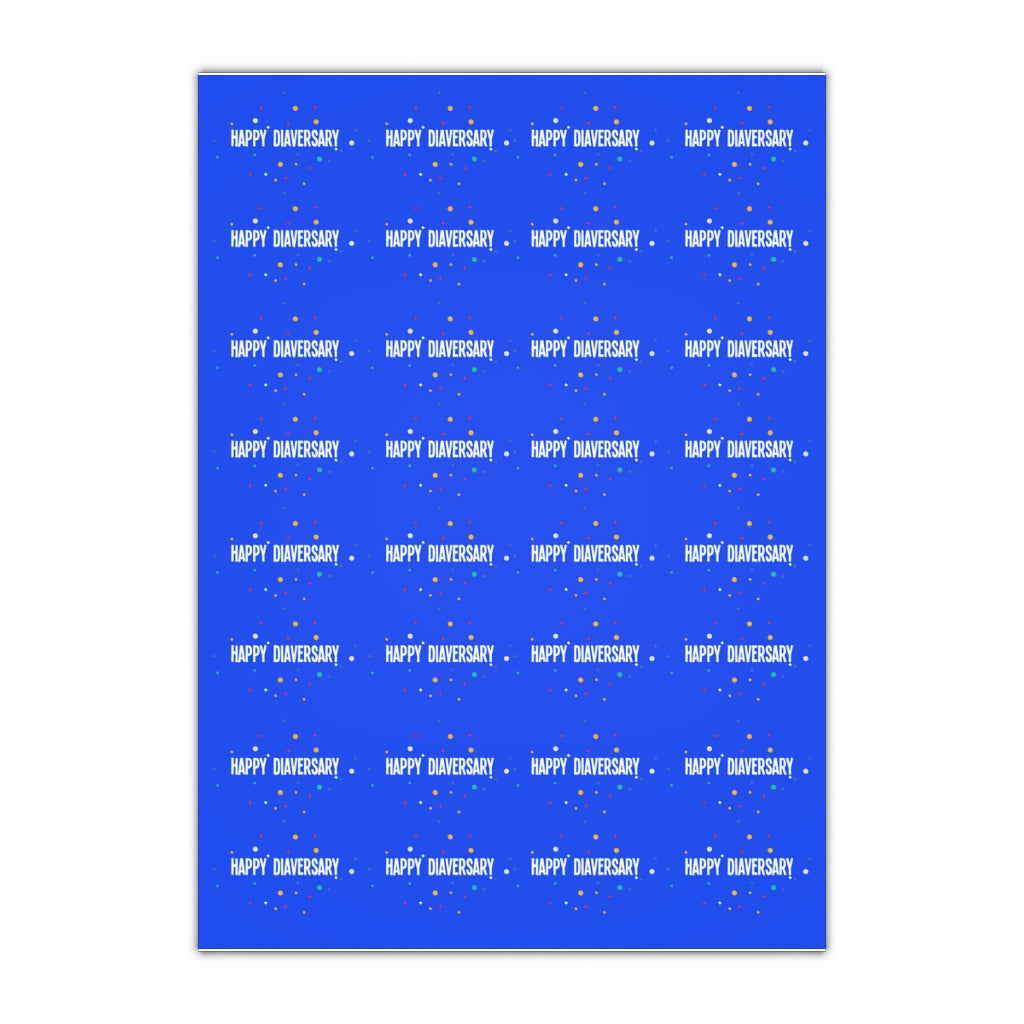 Diaversary Gift Wrapping Paper Sheets, 1pcs