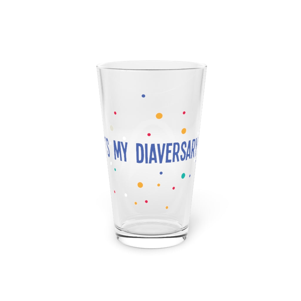 Diaversary Pint Glass, 16oz